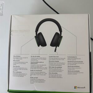 Microsoft Wireless Headset in Black with Green Accents